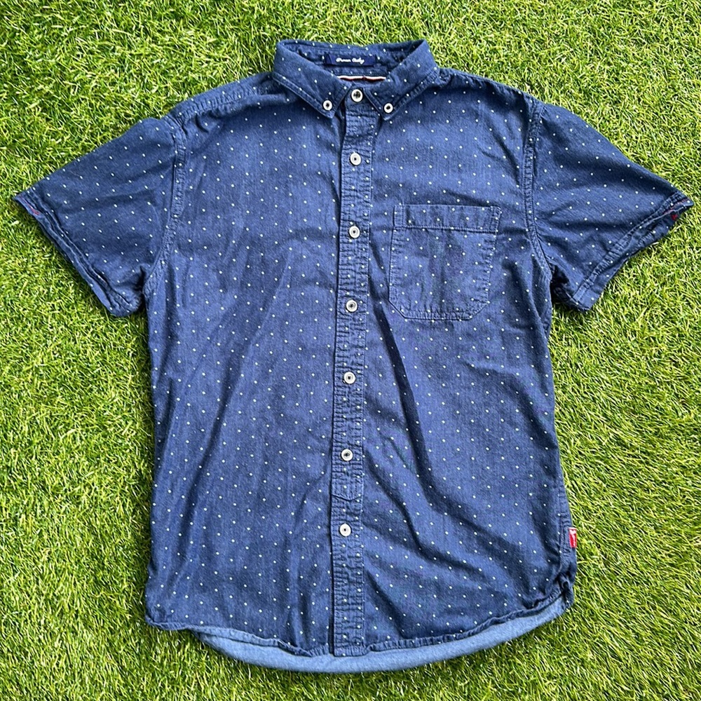 Cactus Menswear Patterned Short Sleeve Button-down Shirt